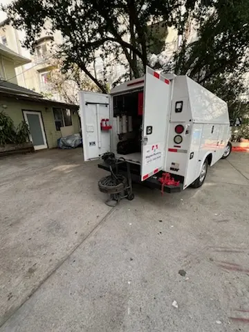 Magnet Plumbing service vehicle on-site for Faucet Repair in Pompano Beach